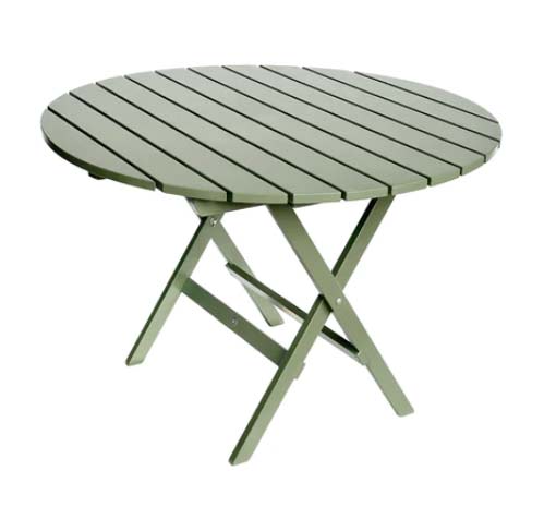 Trädgårdsbord - Klassiskt trädgårdsbord hopfällbart, runt 110 cm image