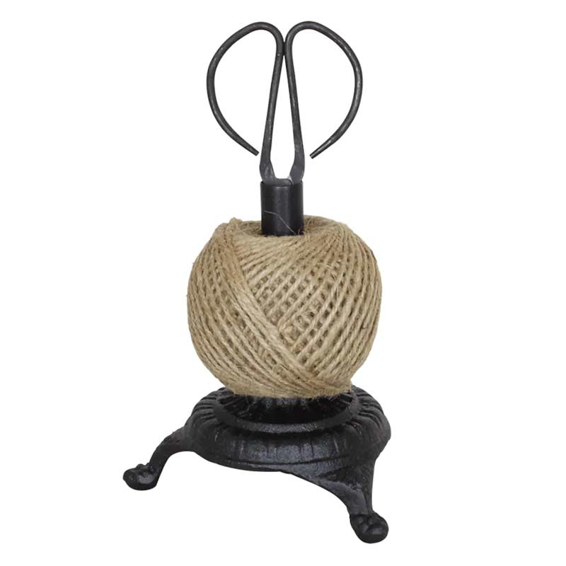 Twine Holder Cast Iron - Scissors & Twine