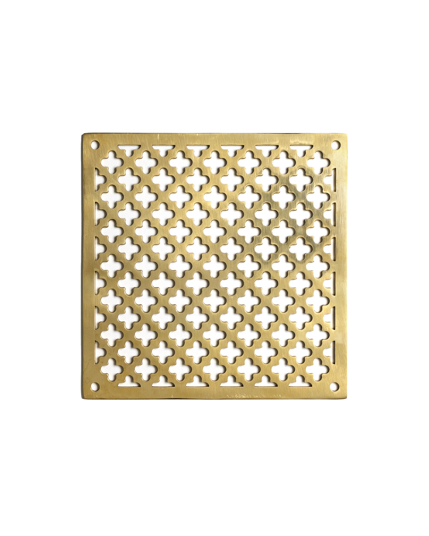 Clover Vent Grille - Brass 120 x 120