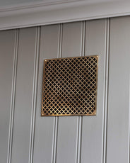Kleeblatt Lüftungsgitter - Messing 200 x 200 thumbnail image