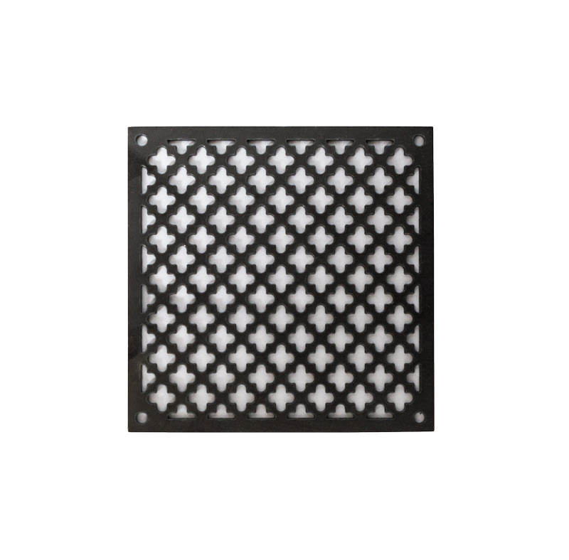 Ventilgaller klöverplåt - Behandlat järn 120 x 120 image