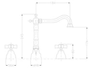 Håndvaskarmatur - Princeton 3-huls, messing thumbnail image
