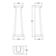Tvättställ - Bayswater Fitzroy 52 cm, piedestal thumbnail image