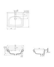 Washbasin - Guild 56 cm (22 inches), pedestal thumbnail image