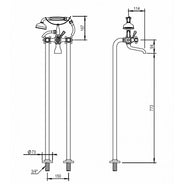 Ascott Bathtub Faucet with standpipes - Chrome thumbnail image