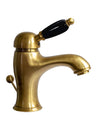 122 062 BR Sekelskifte Tvattstallsblandare Paddington brons svart handtag 01