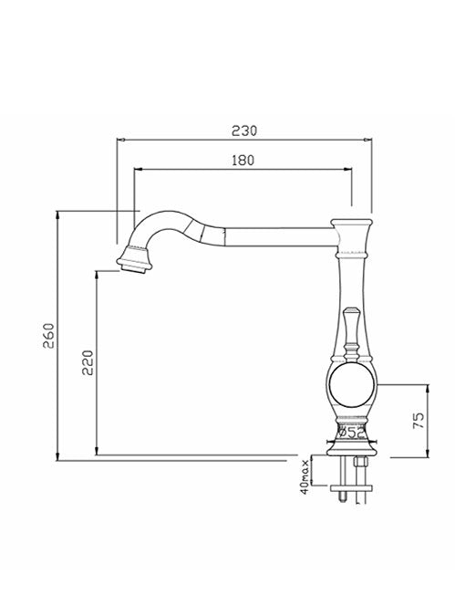 Bathroom Faucet - York, lacquered brass  image
