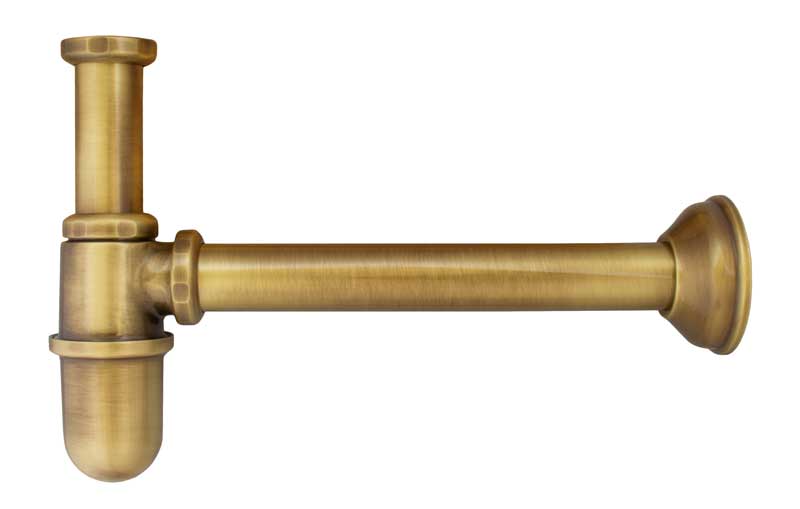 Cup-shaped trap for wall - bronze