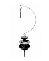 Drain valve washbasin - With chain, chrome