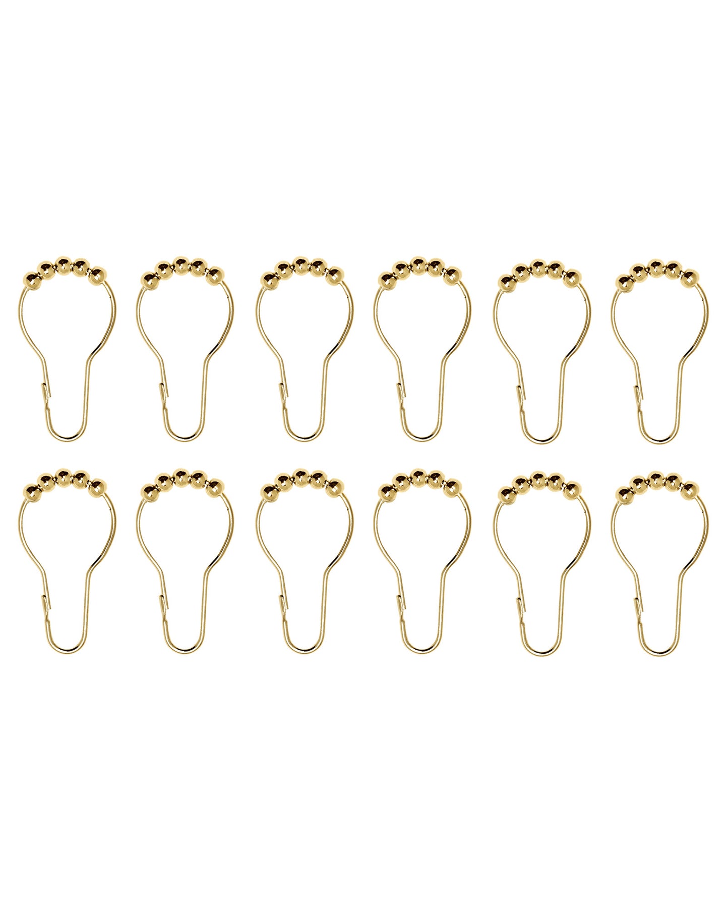 Shower Curtain Rings - 12pcs Brass