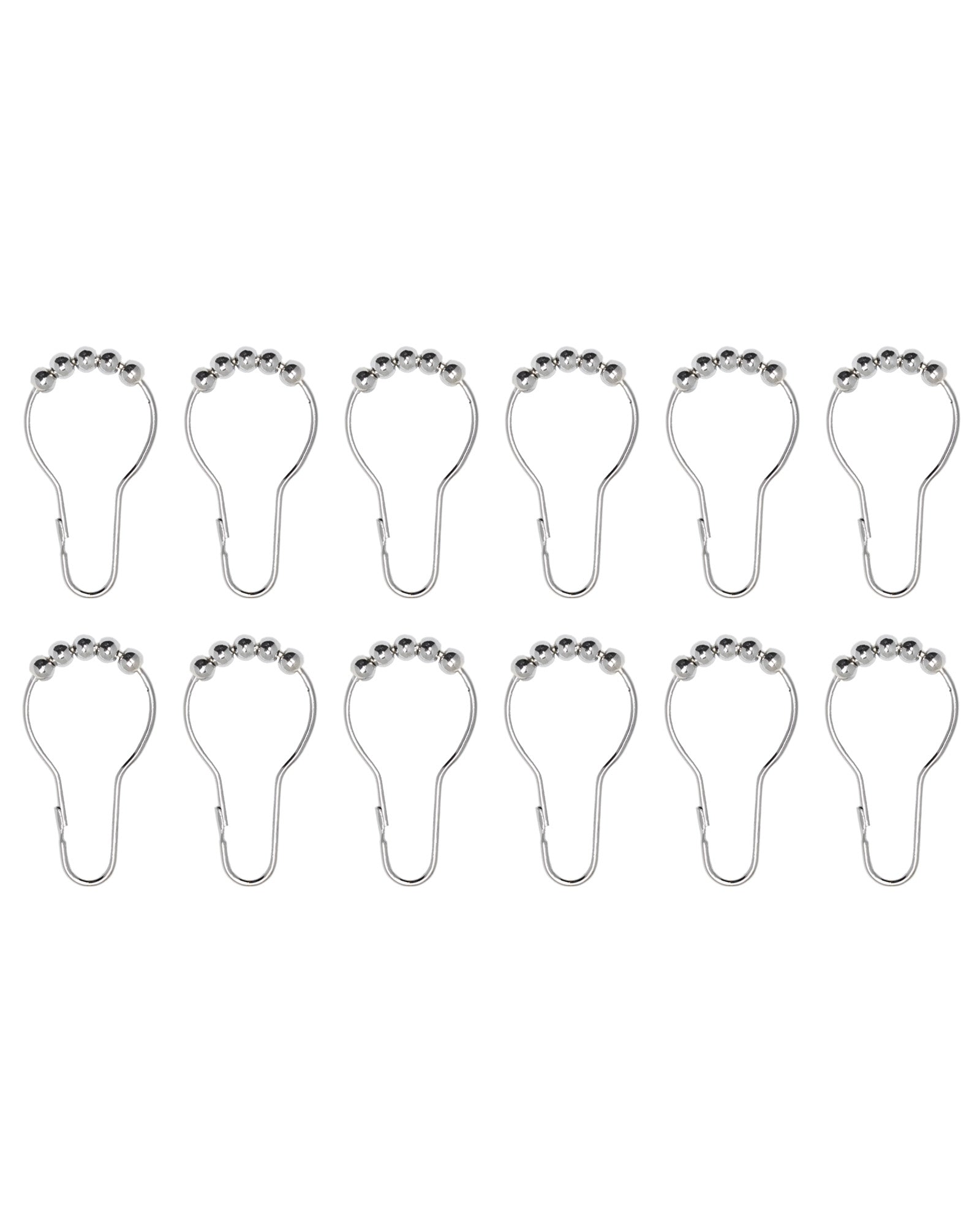 Shower Curtain Rings - 12pcs Chrome image