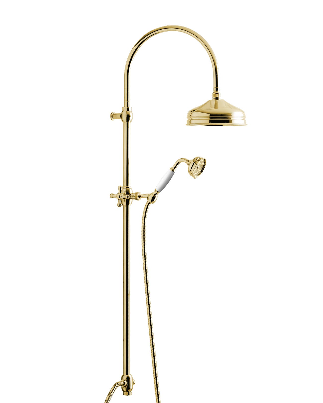 Shower Kit - Kensington retro without mixer, brass