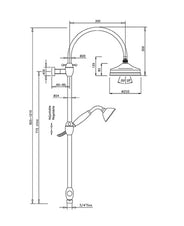 Set de ducha - Kensington retro sin mezclador, cromado thumbnail image