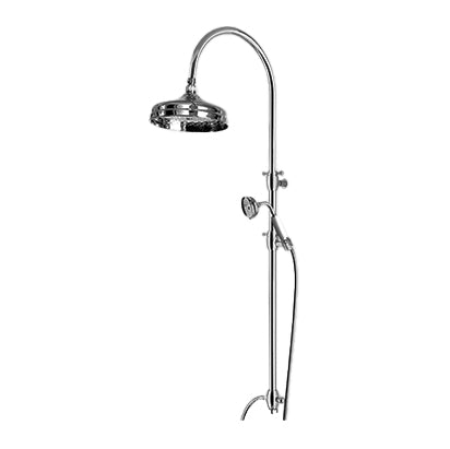 Shower Kit - Kensington retro with black handle and no mixer. image