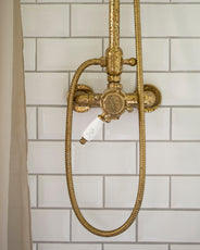 Shower mixer - Kensington with thermostat, brass thumbnail image