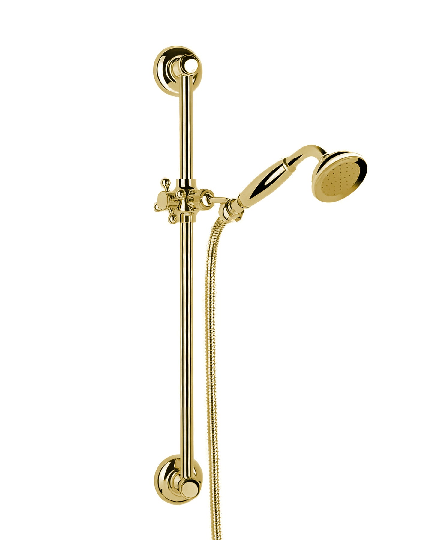 Shower Rail - Kensington with handset and hose brass