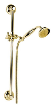 Shower Rail - Kensington with handset and hose brass thumbnail image