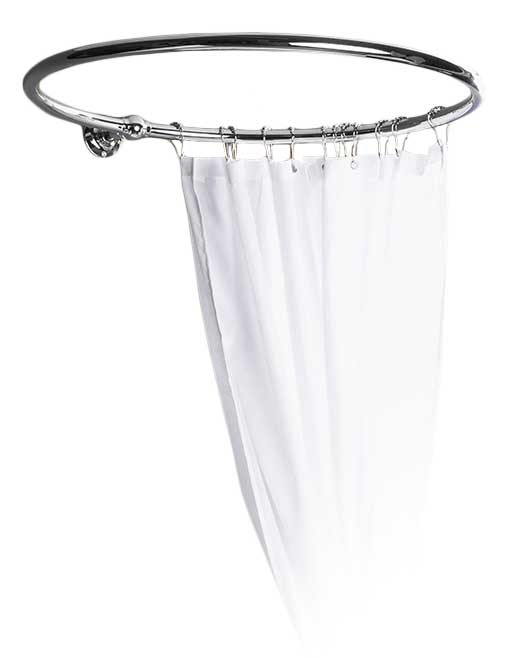 Shower curtain holder - Round 70 cm chrome