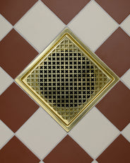 Golvbrunnssil - Klöverplåt mässing thumbnail image