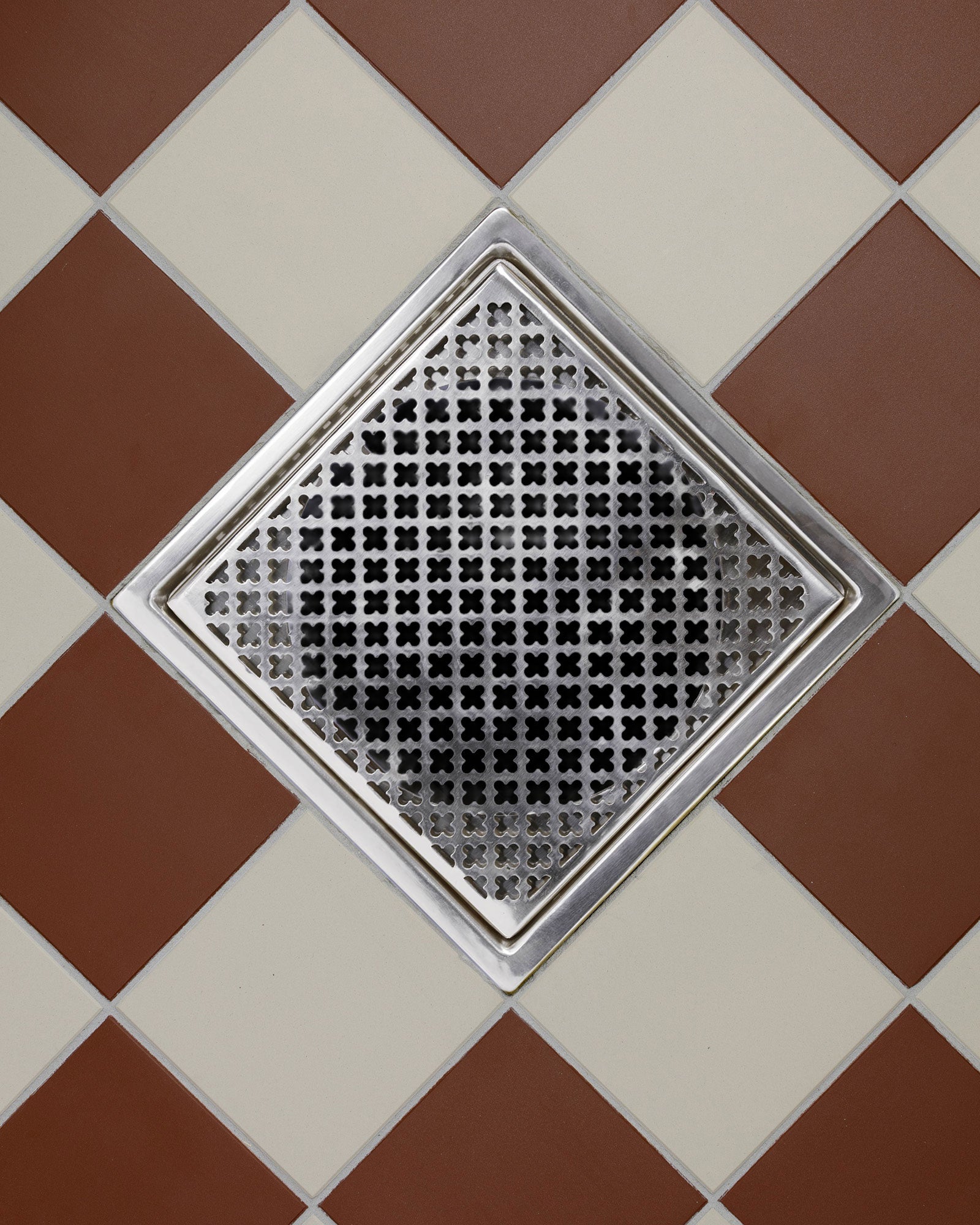 Golvbrunnssil - Klöverplåt krom image