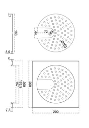 Floor Drain Grate Brass - Standard with Holes 200 x 200 thumbnail image