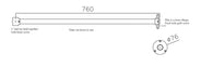 Ceiling bracket for shower curtain holder - Brass thumbnail image