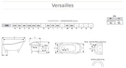 Badekar – Versailles hvidt støbejern med fødder, 170 cm thumbnail image