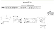 Bathtub – Versailles Cast Iron White with Feet, 154 cm (60.6 in) thumbnail image