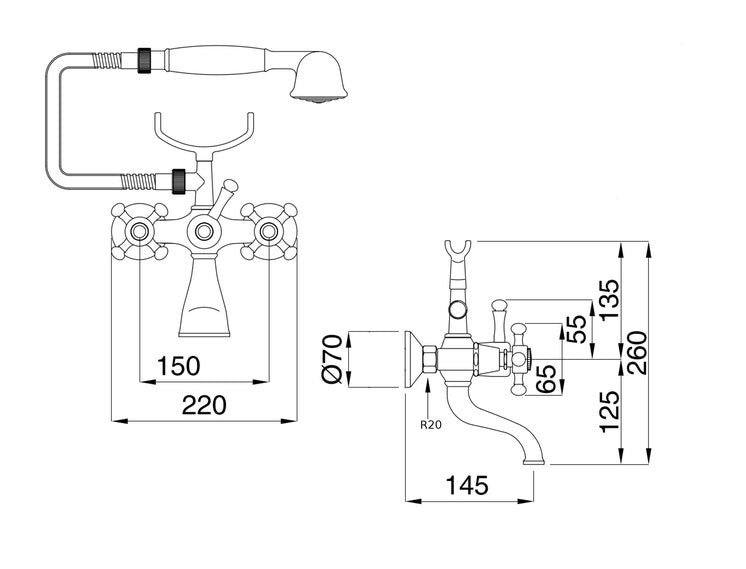 Bathtub mixer - Lady - chrome image