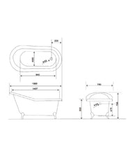 Gusseisen-Badewanne - Bordeaux thumbnail image