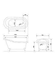 Gusseisen-Badewanne - Bordeaux thumbnail image