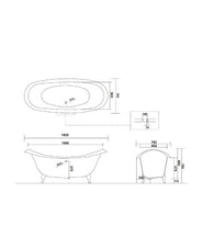 Gusseisen-Badewanne - Villandry 182 cm thumbnail image