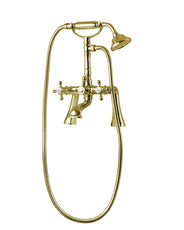 Badkarsblandare - Islington sargmontage på ben, behandlad mässing thumbnail image