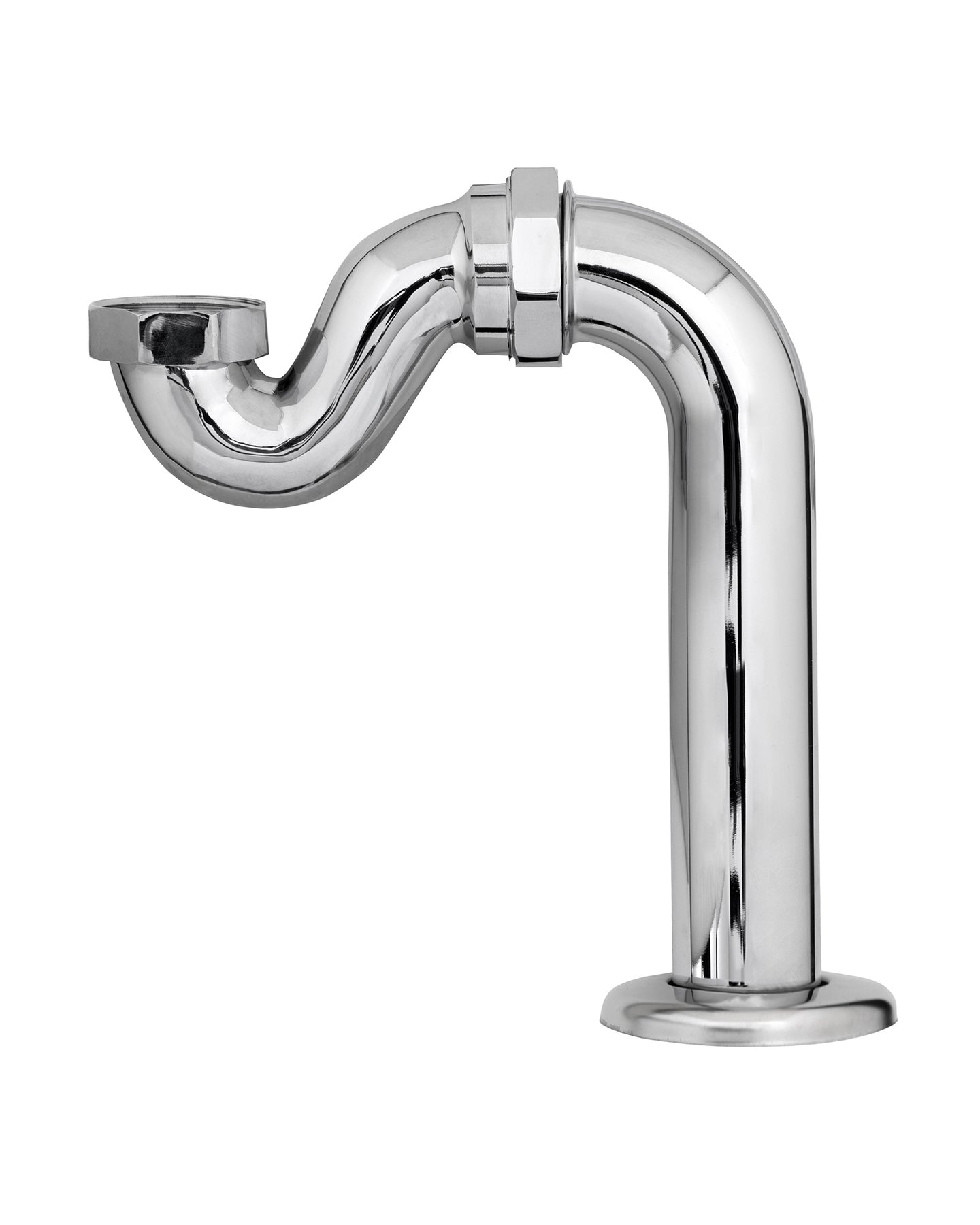 Waste trap for freestanding bathtub - Chrome