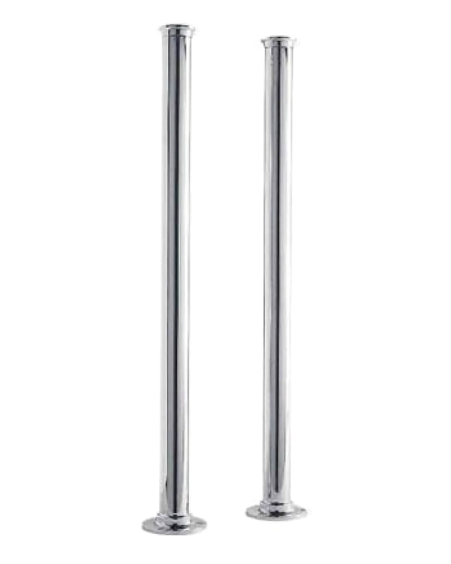 Freestanding Pipe Cover 660 x 40 mm for Water Pipes - Chrome