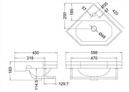 Servant - Burlington hjørnevask med håndklestang thumbnail image