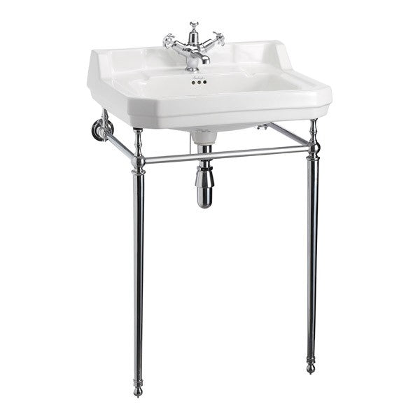 Bathroom Sink - Burlington Edwardian 56 cm (22 in.) - Console Sink with Chrome Washstand