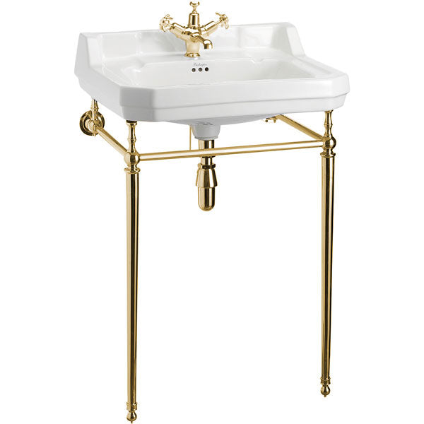 Bathroom Sink - Burlington Edwardian 61 cm (24 in.) Console Sink with Brass Washstand