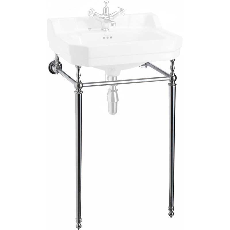 Burlington chrome stand for 56 cm (22.05 in.) rectangular washbasin, standard height