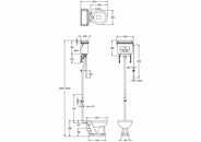 WC - Burlington high-tank toilet, black metal tank, with seat thumbnail image