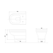 WC - Riviera Væghængt Toilet - uden Sæde thumbnail image