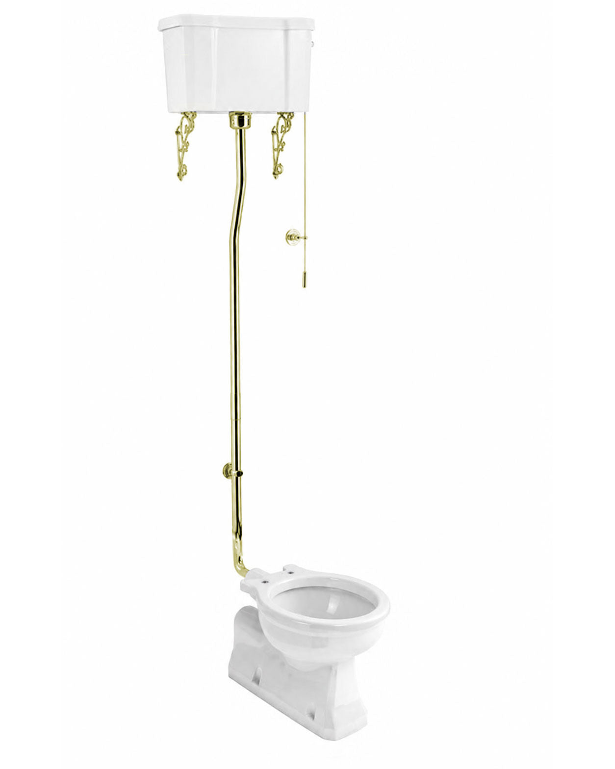 WC – Burlington, Hochspültoilette, Wandspülkasten - Golddesign image