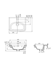 Washbasin - Guild 45 cm (17.7 in), one mixer hole thumbnail image
