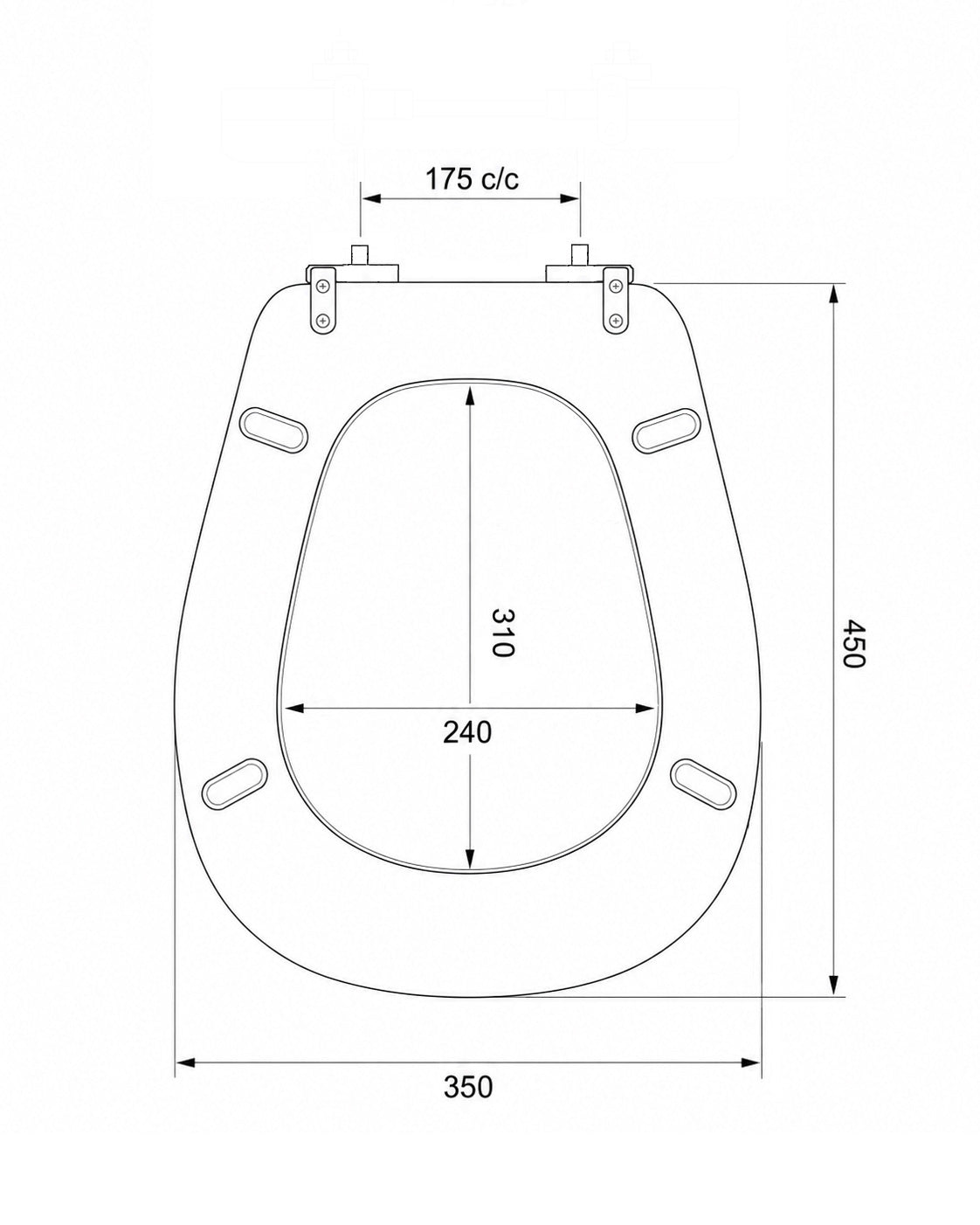 Soft close toilet seat - Camden image