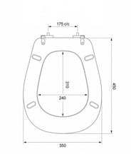 Soft close toilet seat - Camden thumbnail image
