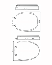 Asiento de inodoro con cierre suave - KAN, blanco/cromo thumbnail image