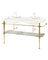Bronze Stand with Glass Shelf Art Deco - 158 cm