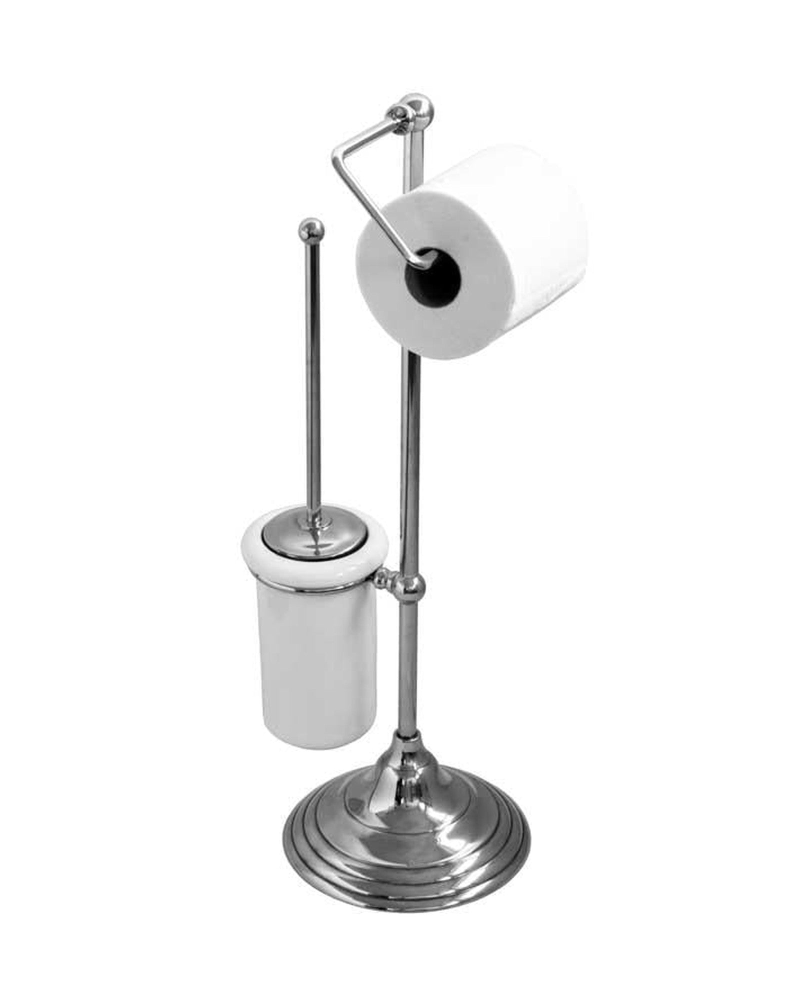 Brosse de toilettes sur pied et porte-papier hygiénique Sekelskifte - Chrome image