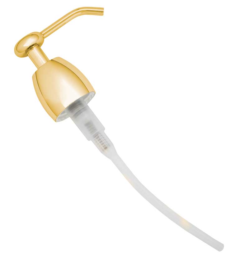 Pump head for soap bottles - Brass image