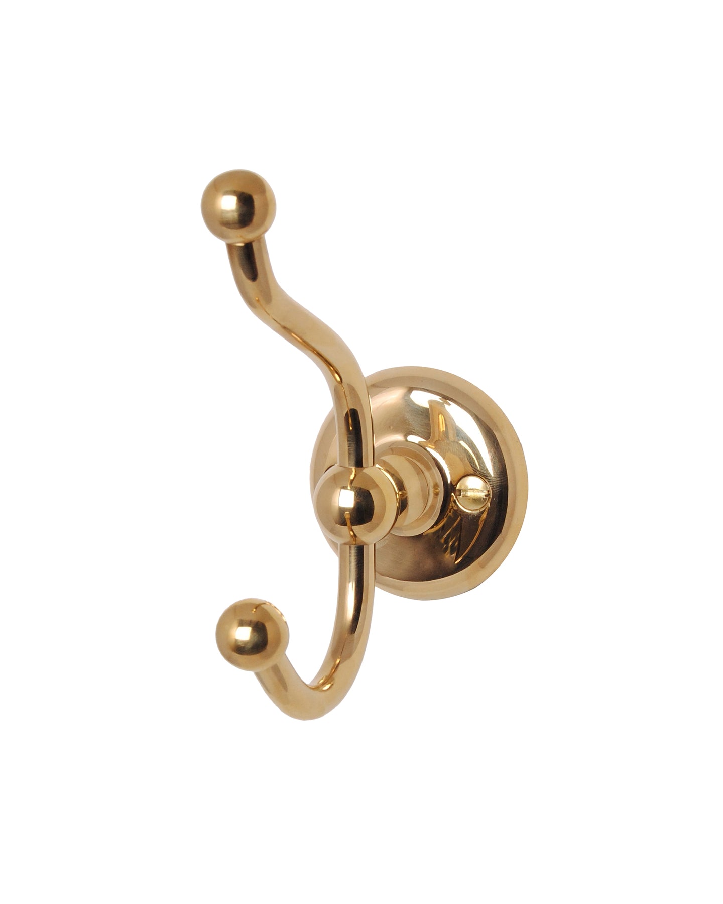 Haga clothes hook - Double - Brass